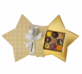 Pralinhuset - Ask Nyår - Julstjärna - 9 Bitar