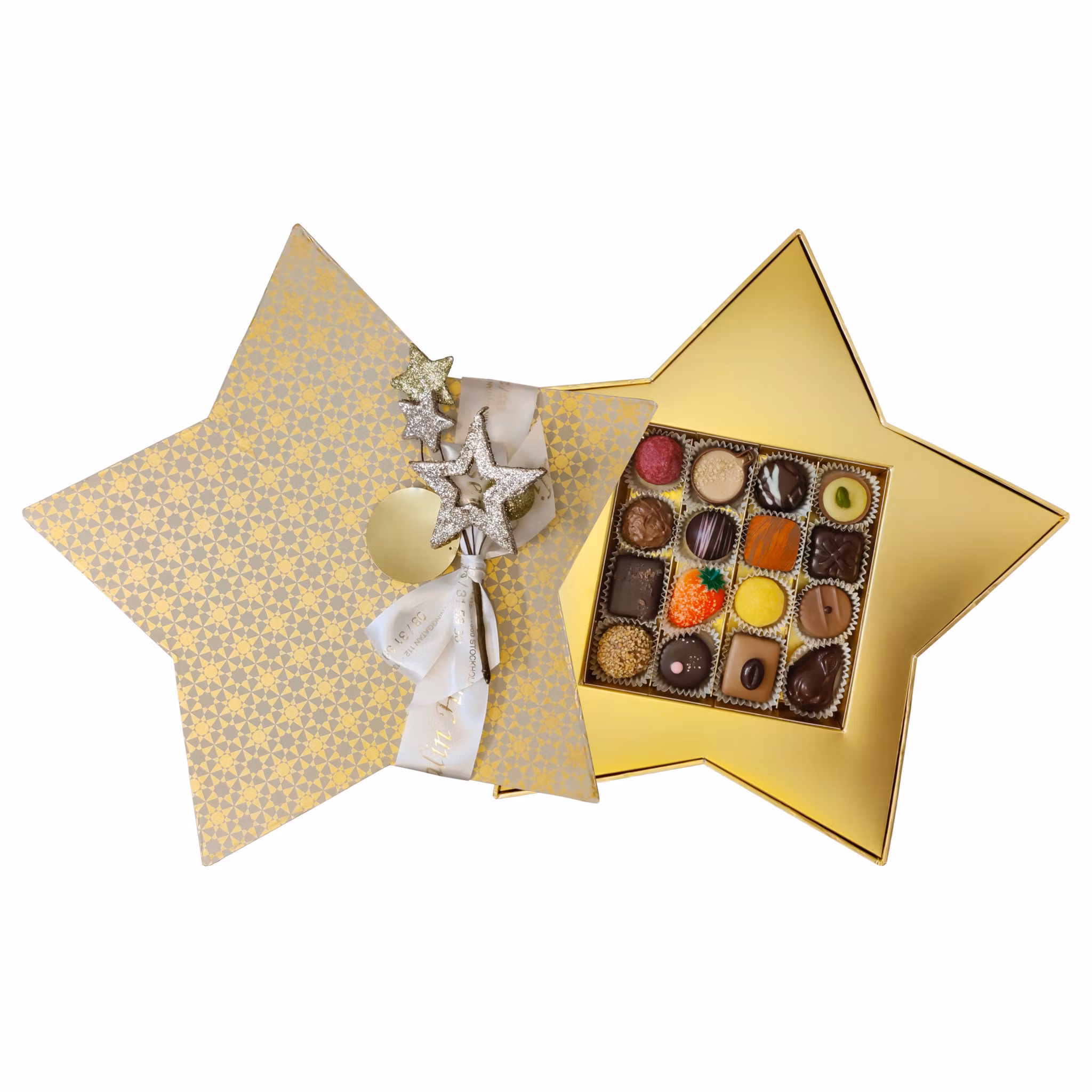 Pralinhuset - Ask Nyår - Julstjärna - 16 Bitar