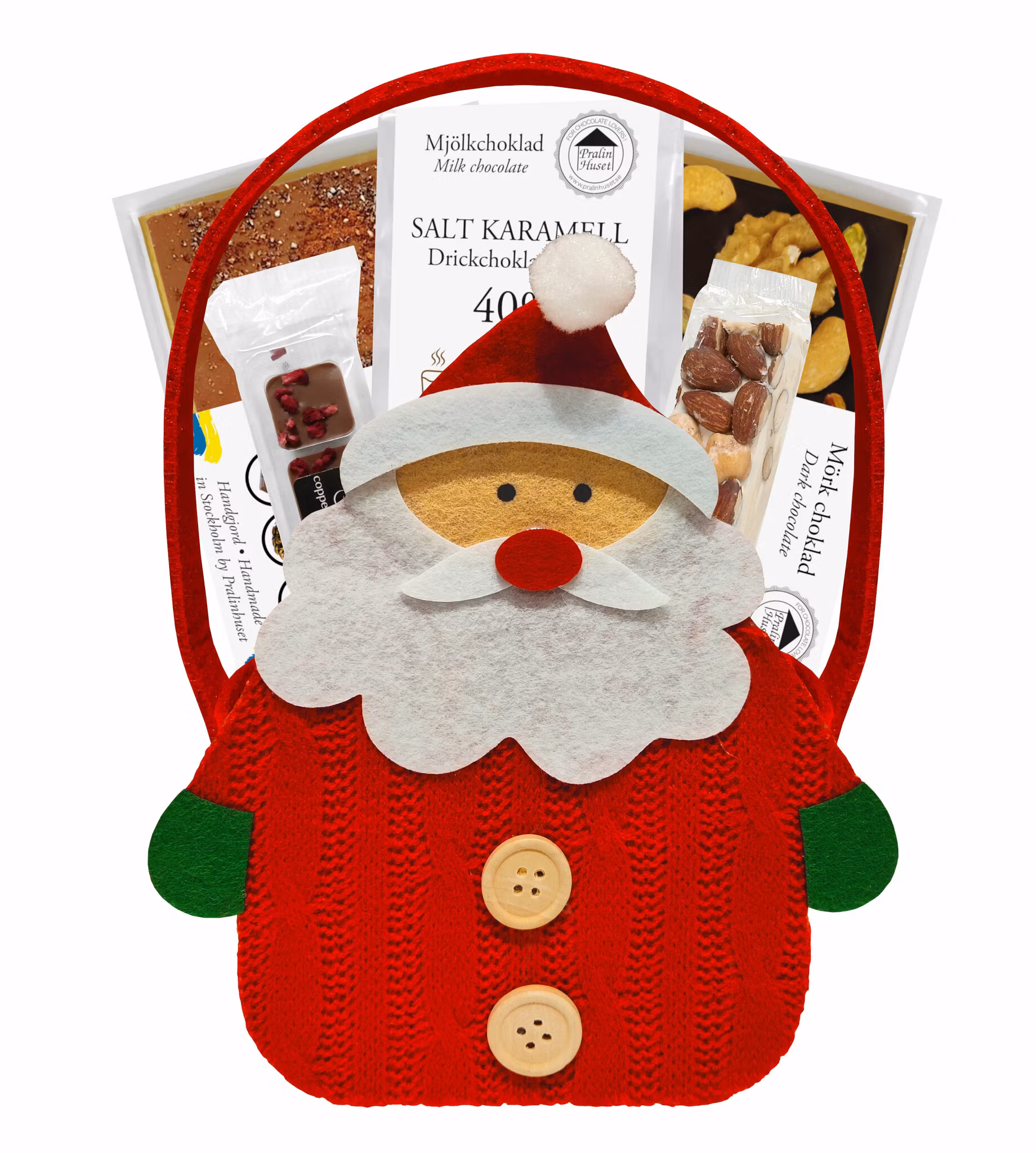 Pralinhuset - Fylld Julkorg - Tomte