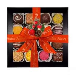 Pralinhuset - Svart Ask - Jul - 16 Bitar