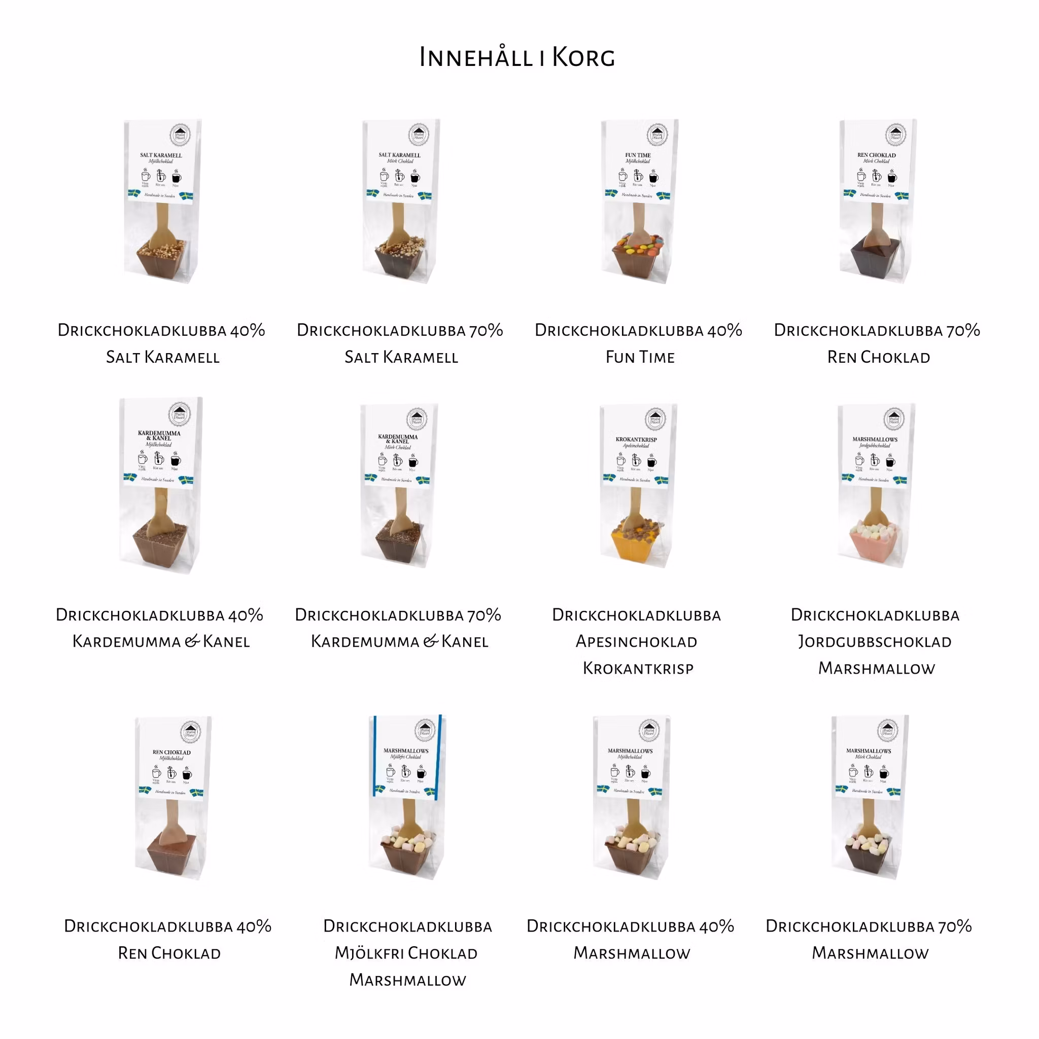Pralinhuset - Vävd Presentkorg - Jul - Drickchoklad