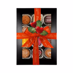 Pralinhuset - Svart Ask - Alla Hjärtans Dag - 12 Bitar