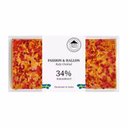 Pralinhuset - Ruby choklad - Passionsfrukt & Hallon