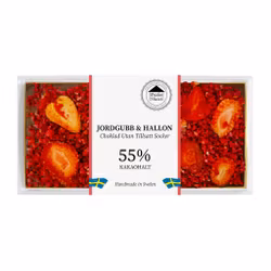 Pralinhuset - 55% Mörk choklad - Jordgubb & Hallon - Utan Tillsatt Socker