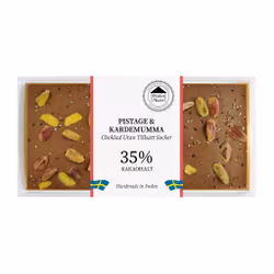 Pralinhuset - 35% Kakao - Pistage & Kardemumma - Utan Tillsatt Socker
