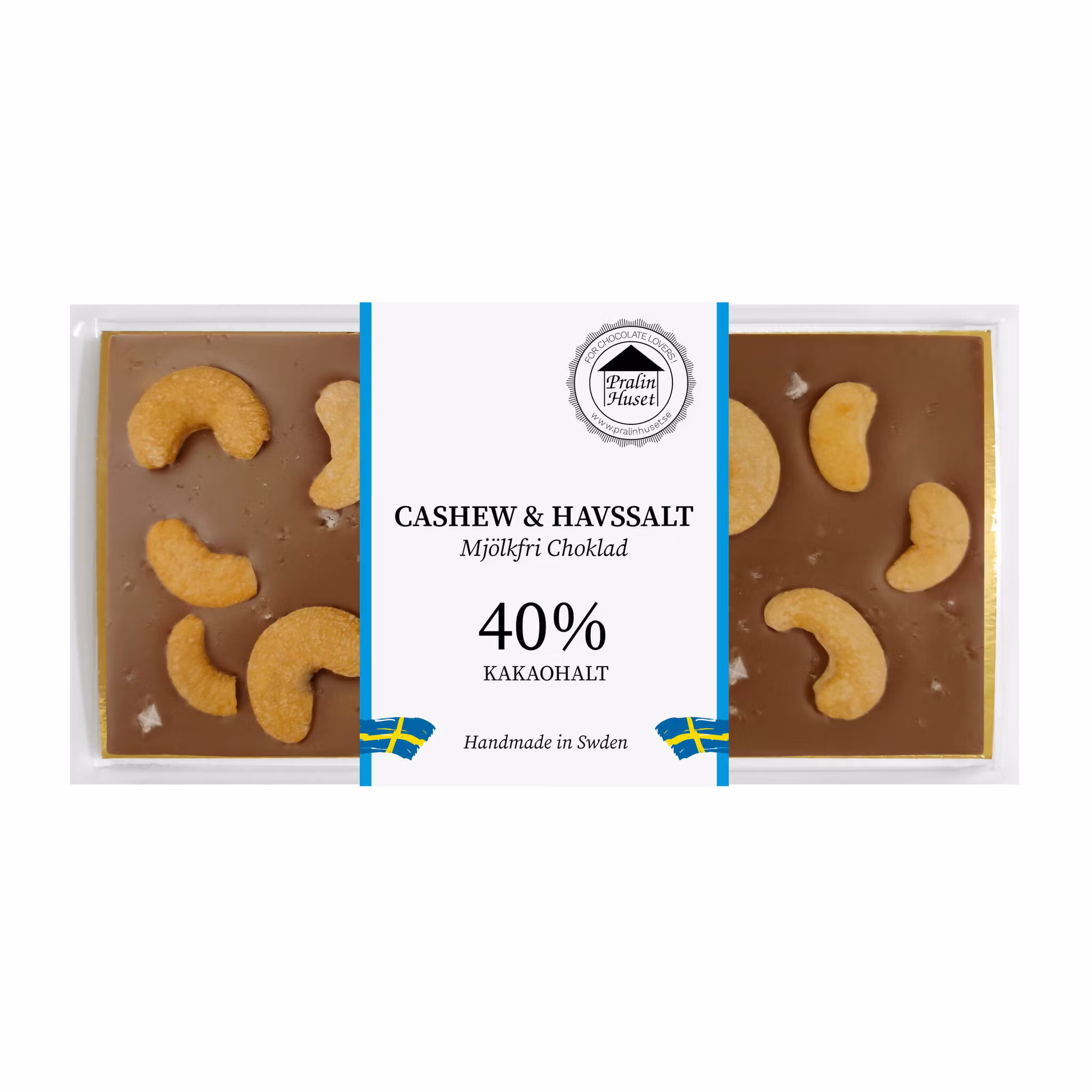 Pralinhuset - Mjölkfri Choklad - Cashew & Havssalt