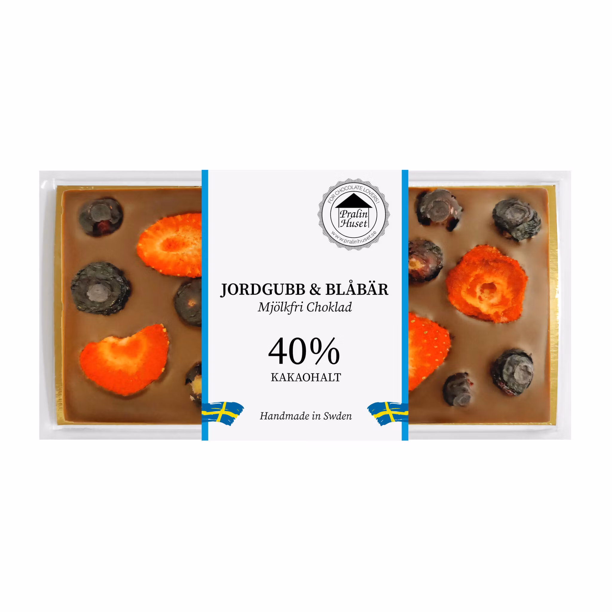 Pralinhuset - Mjölkfri Choklad - Jordgubb & Blåbär