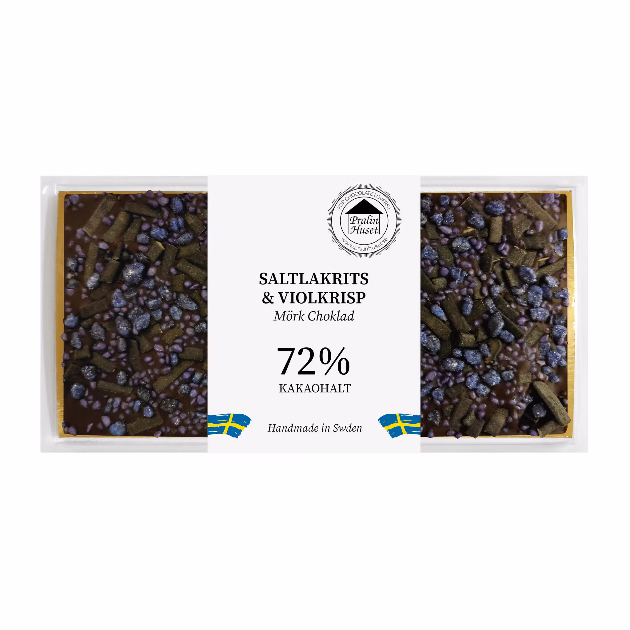 Pralinhuset - 72% Kakao - Saltlakrits & Viol