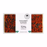 Pralinhuset - 72% Kakao - Saltlakrits & Hallon