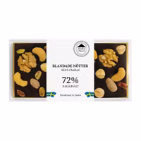Pralinhuset - 72% Kakao - Blandade Nötter