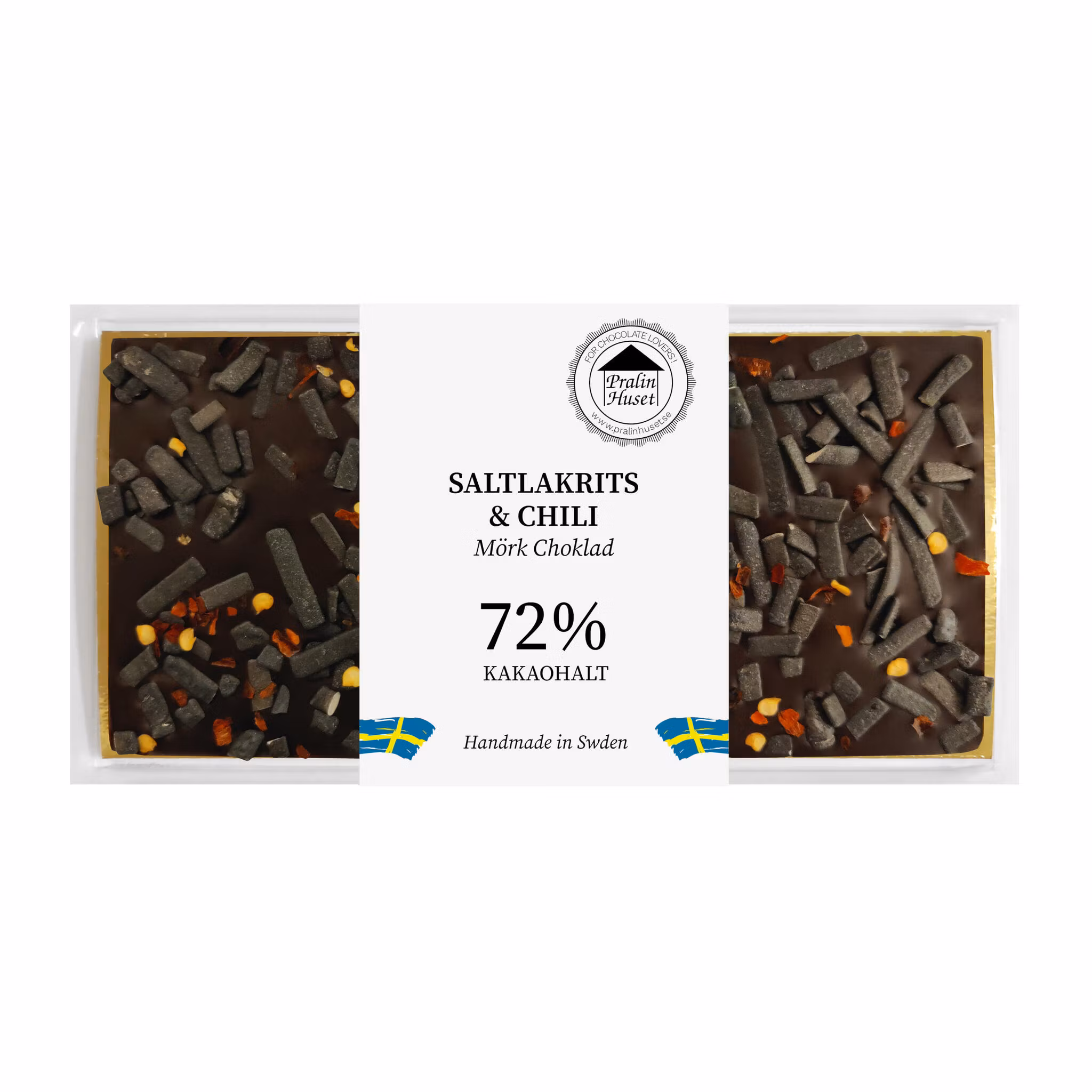 Pralinhuset - 72% Kakao - Saltlakrits & Chili
