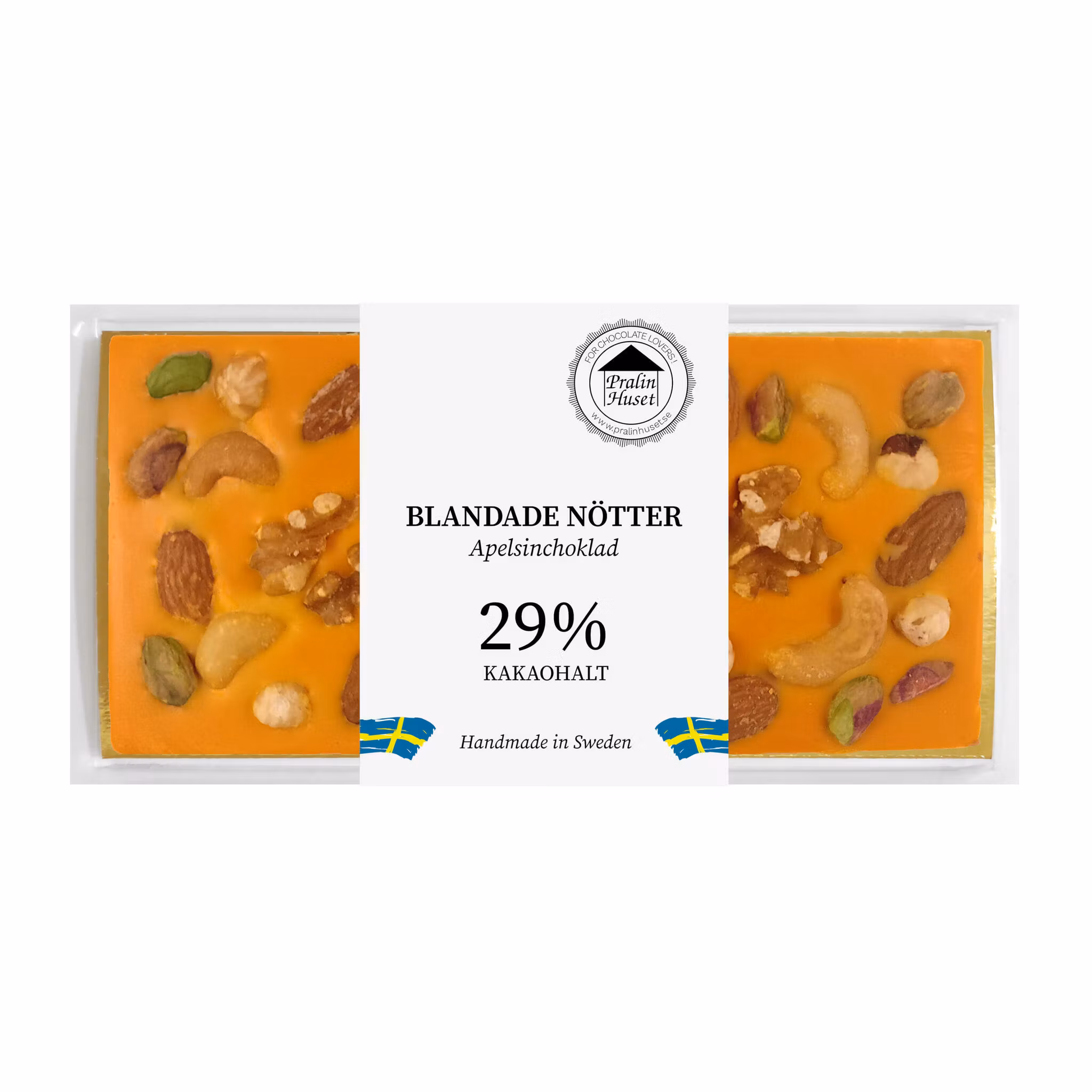 Pralinhuset - Apelsinchoklad - Blandade Nötter