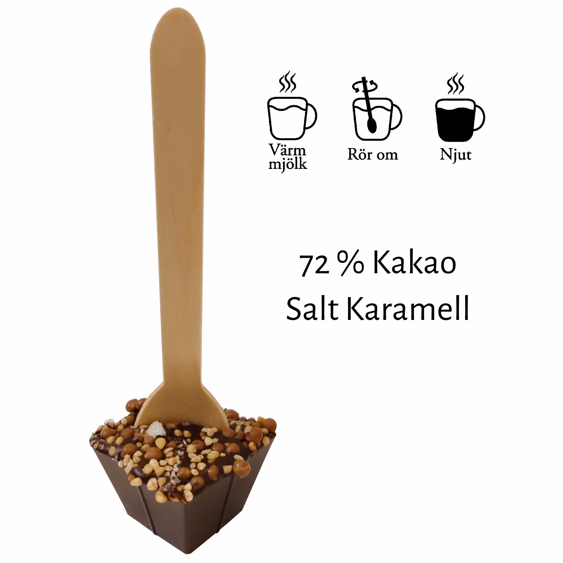 Pralinhuset - Drickchoklad - 72% Kakao - Salt Karamell