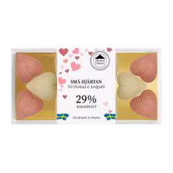 Pralinhuset - Vit Choklad & Jordgubbschoklad - Små Hjärtan