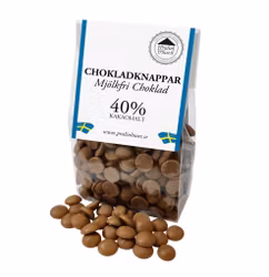 Pralinhuset - Chokladknappar - 40% Kakao Mjölkfri - 100g
