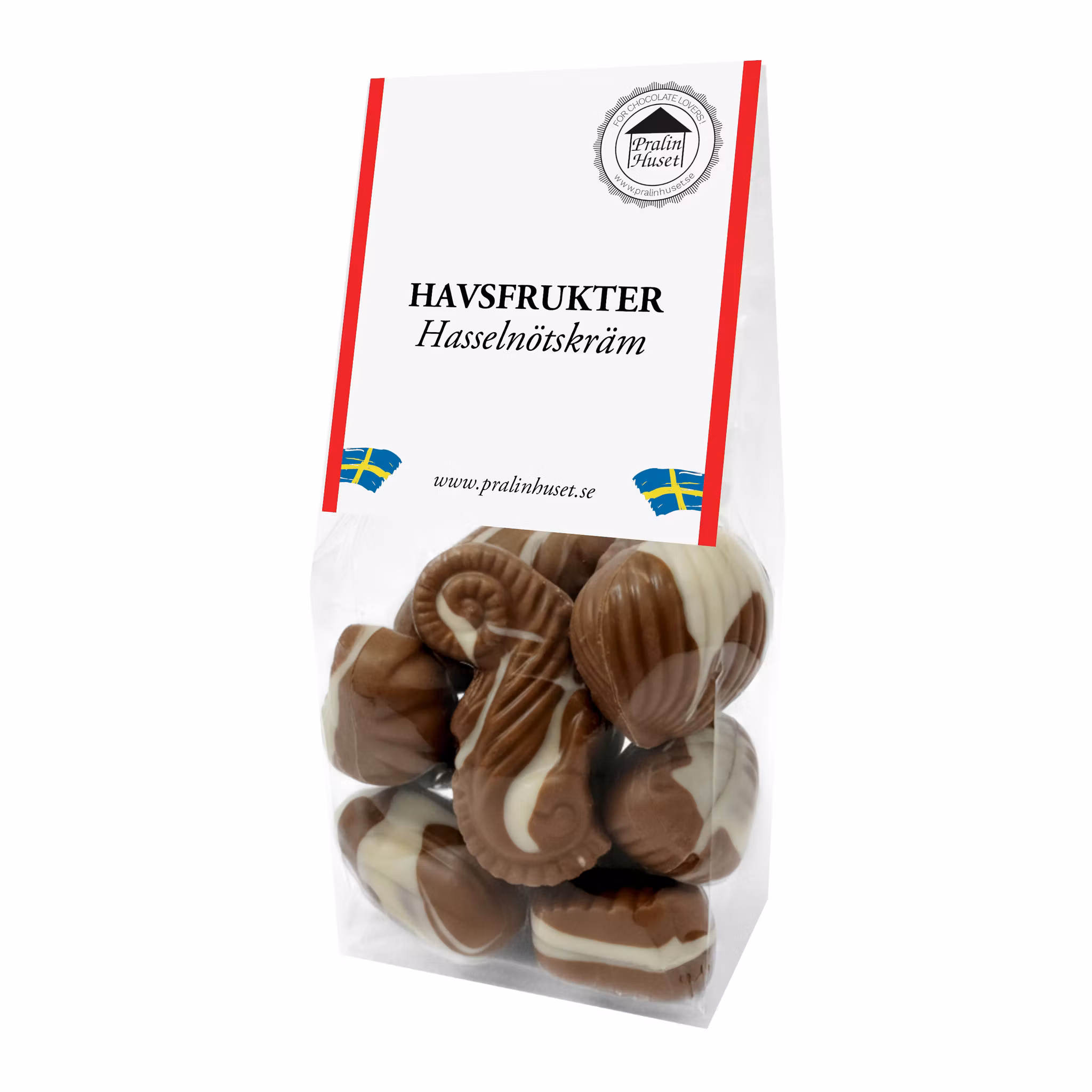 Pralinhuset - Havsfrukter - Mjölkchoklad & Nougat - Utan tillsatt socker - 95g