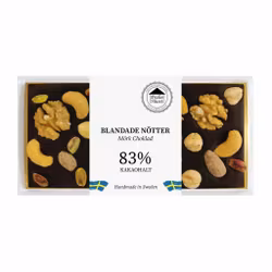 Pralinhuset - 83% Kakao - Blandade Nötter