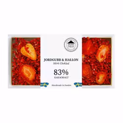 Pralinhuset - 83% Kakao - Jordgubb & Hallon