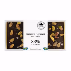 Pralinhuset - 83% Kakao - Pistage & Havssalt