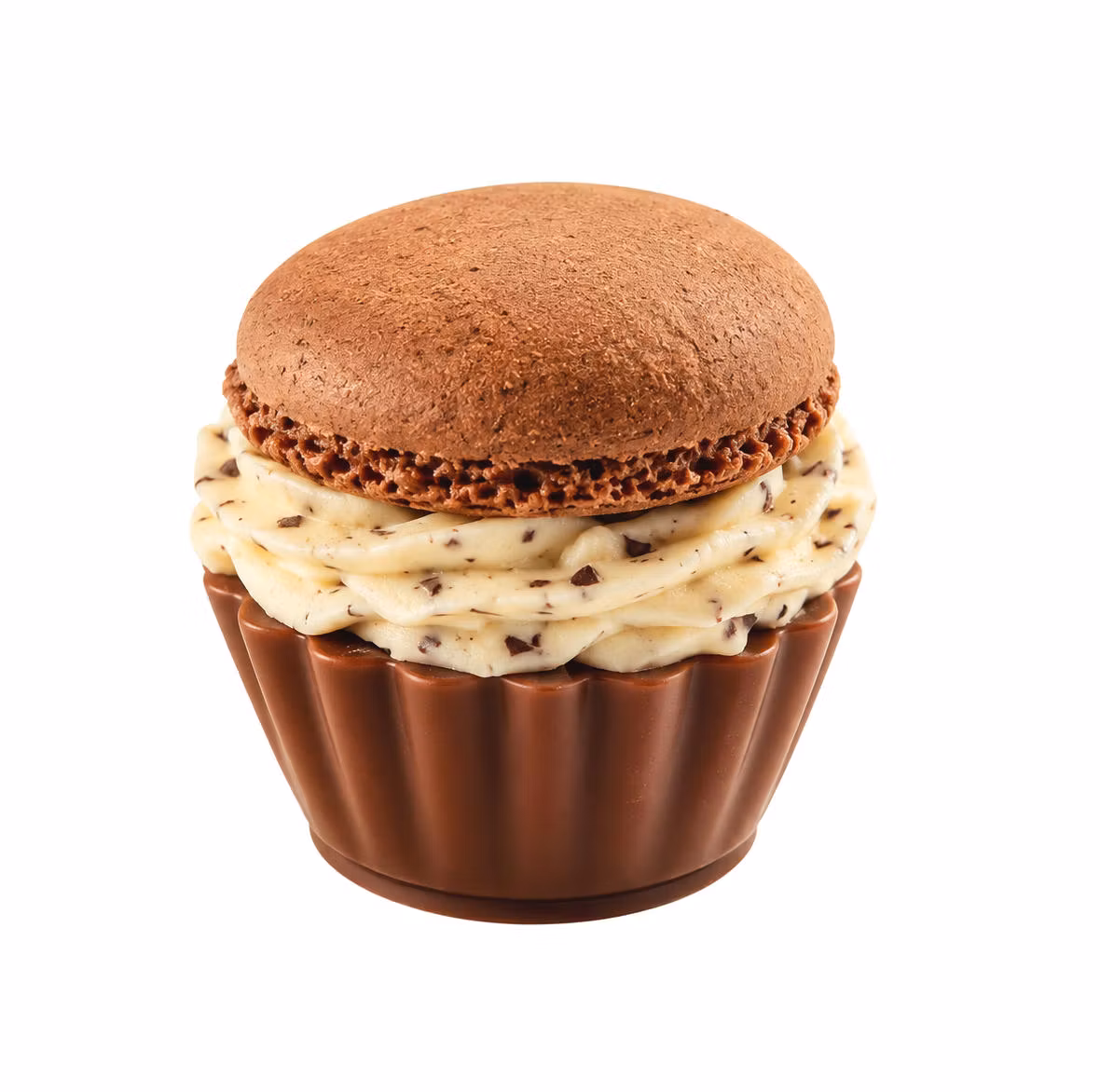 Pralin & Tryffel - Macaron Cupcake - Stracciatella