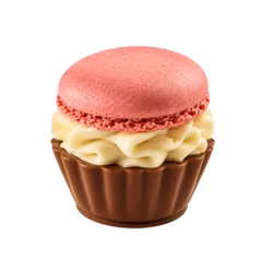 Pralin & Tryffel - Macaron Cupcake - Hallon