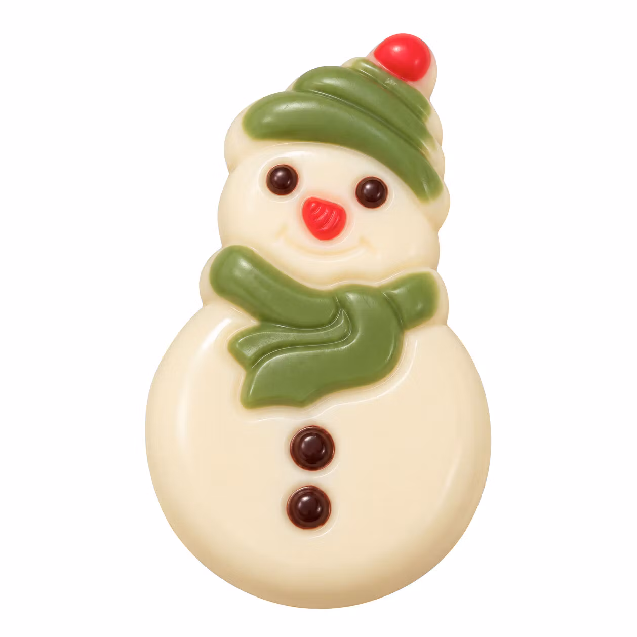 Julfigur - Happy Snowman - Vit Choklad