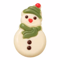 Julfigur - Happy Snowman - Vit Choklad