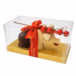 Pralinhuset - Marsipangris - Stor Julgris med Äpple - 265g