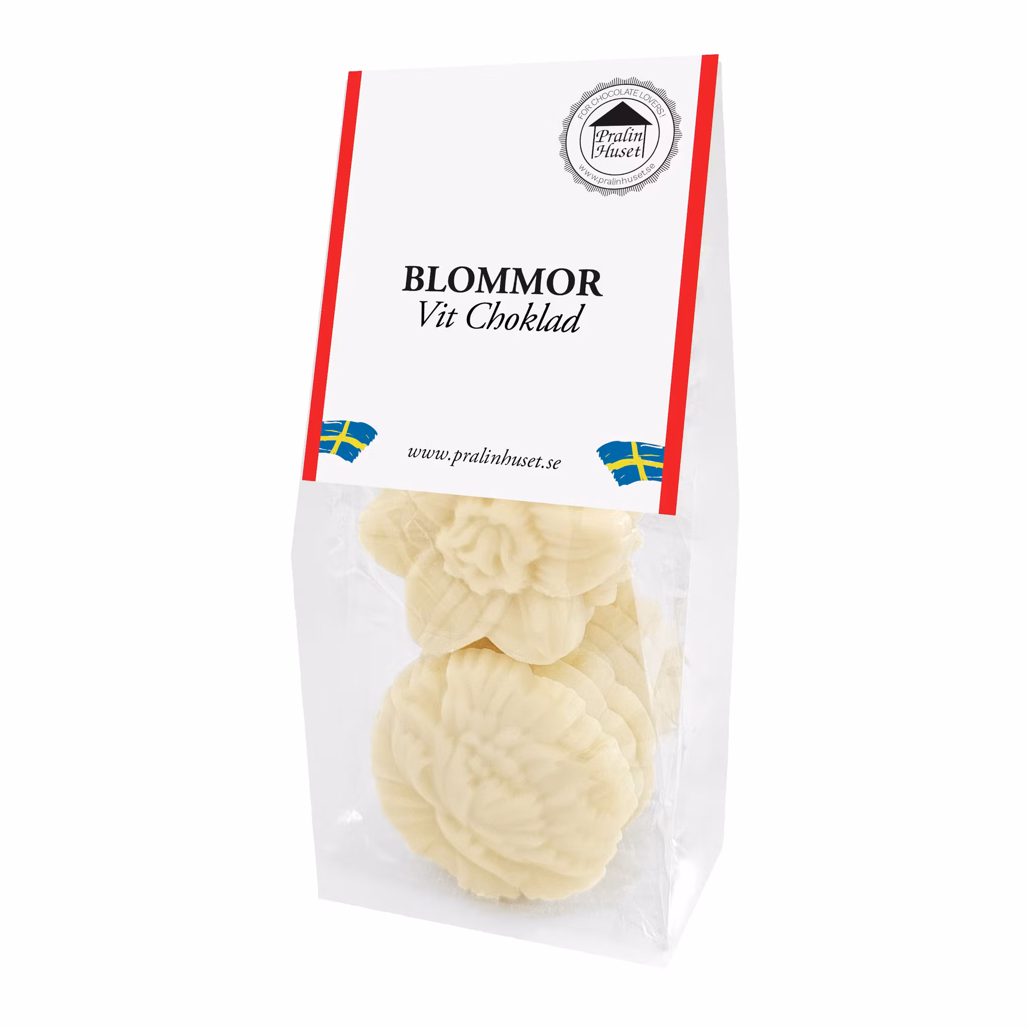 Pralinhuset - Chokladblommor Vit - Utan tillsatt socker