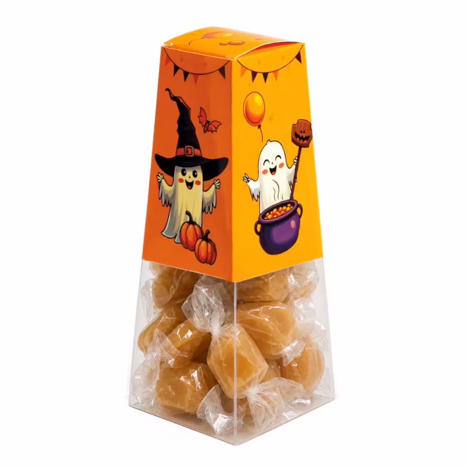 Halloween - Spökask Orange - Gräddkola