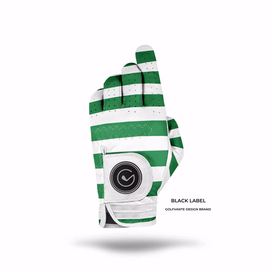 Golfhandske Dam – Crazy Mamba Grön/Vit i Cabretta-AA Kvalitet