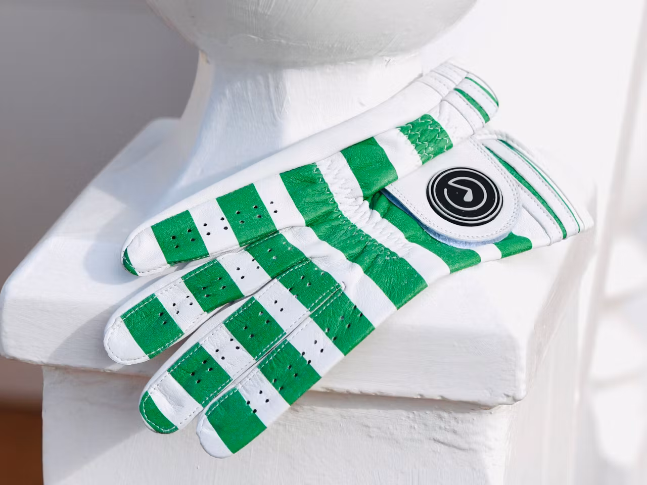 Golfhandske Herr – Crazy Mamba Grön/Vit i Cabretta-AA Kvalitet