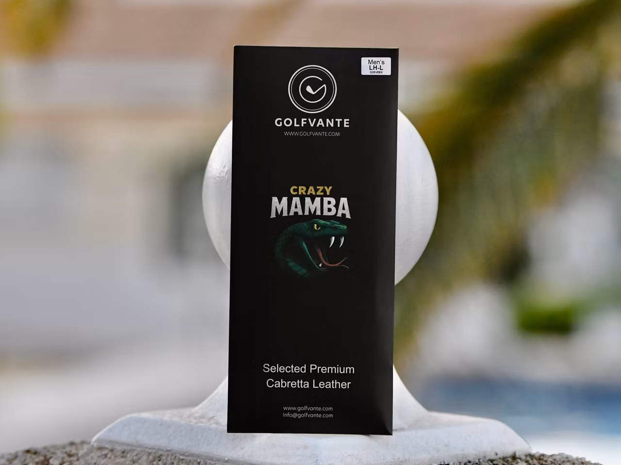 Golfhandske Herr – Crazy Mamba Grön/Vit i Cabretta-AA Kvalitet