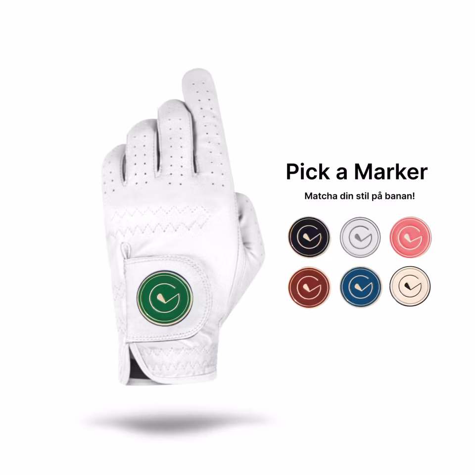 xMARK™ golfhandske med magnetisk golfbollsmarkör på handsken