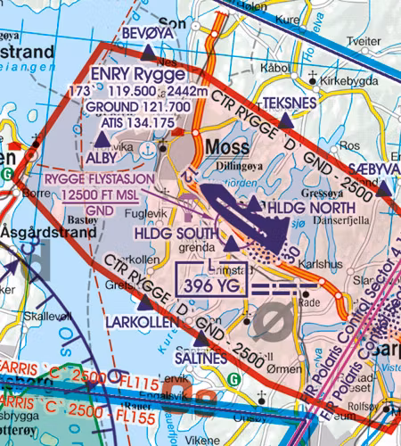 VFR Karta Norge Norr 1:500 000