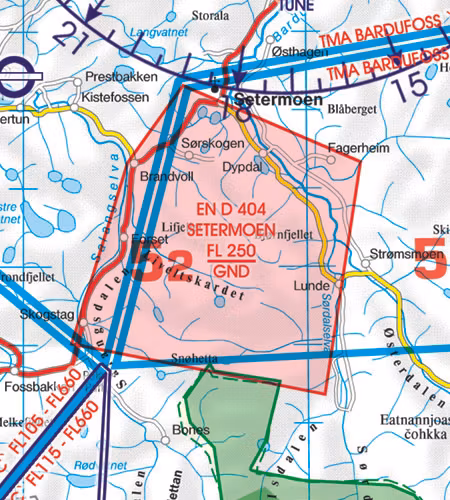 VFR Karta Norge Norr 1:500 000