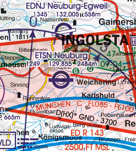 VFR Karta Tyskland Norr 1:500 000