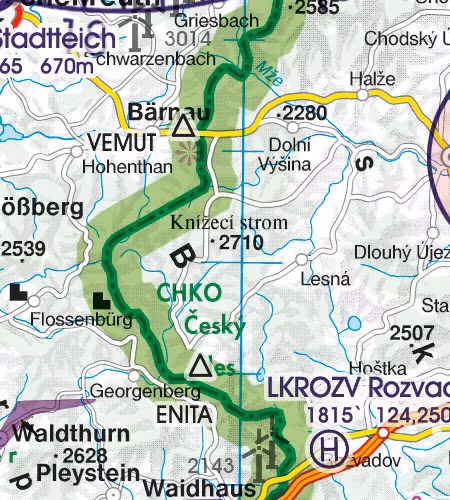 VFR Karta Tyskland Syd 1:500 000