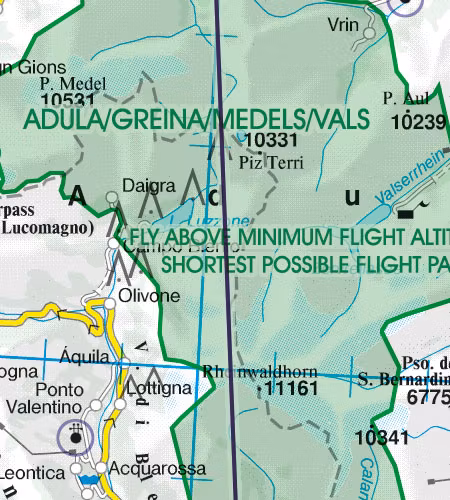 VFR Karta Schweiz 1:500 000