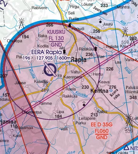 VFR Karta Estland 1:500 000