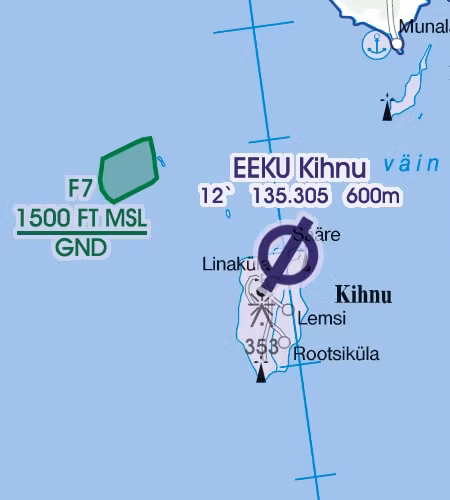 VFR Karta Estland 1:500 000