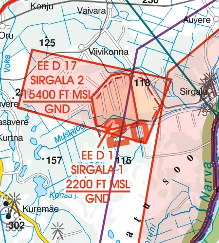 VFR Karta Estland 1:500 000
