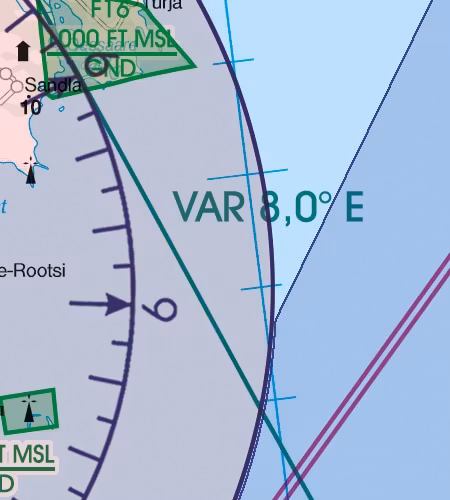 VFR Karta Estland 1:500 000
