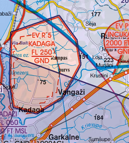VFR Karta Lettland 1:500 000