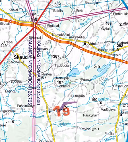 VFR Karta Litauen 1:500 000