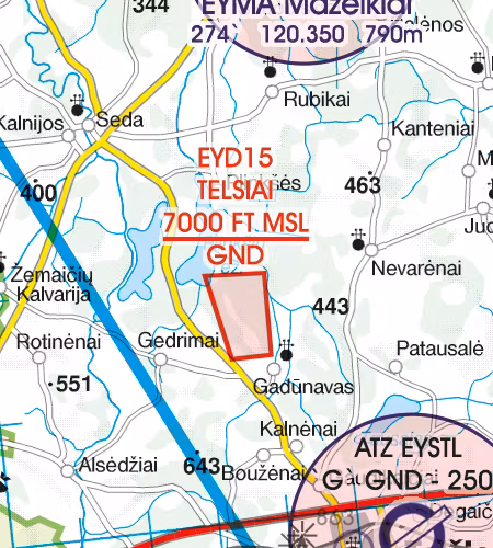 VFR Karta Litauen 1:500 000
