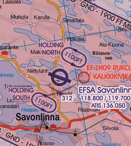 VFR Karta Finland Norr 1:500 000