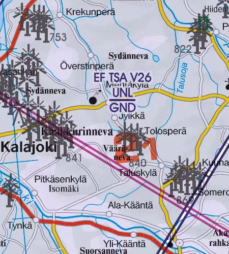 VFR Karta Finland Center 1:500 000