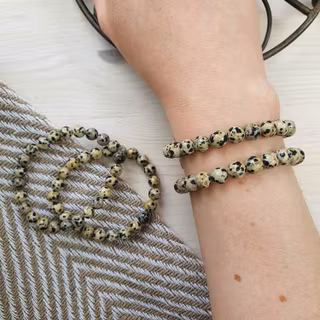 Armband Dalmatiner Jaspis 19 cm