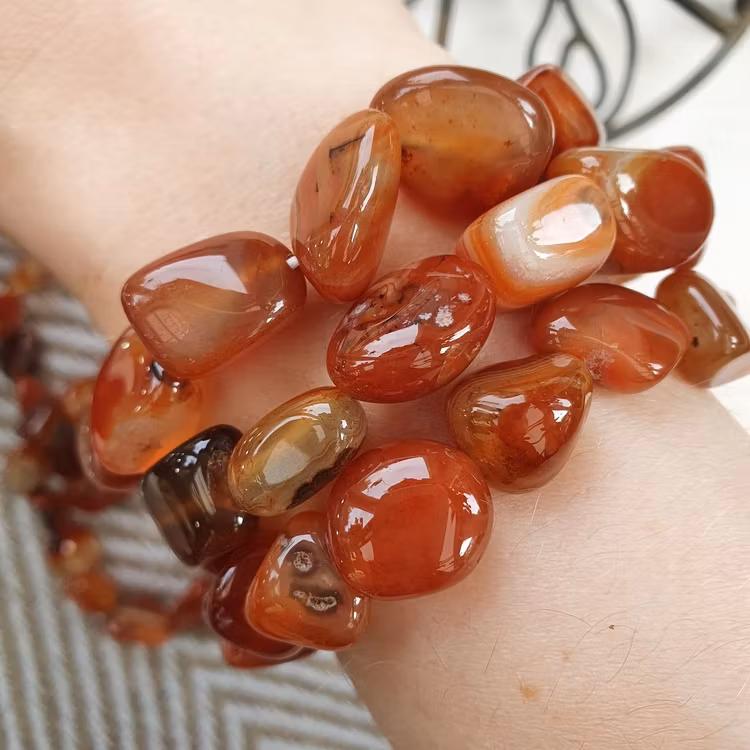 Armband Karneol nuggets 19 cm